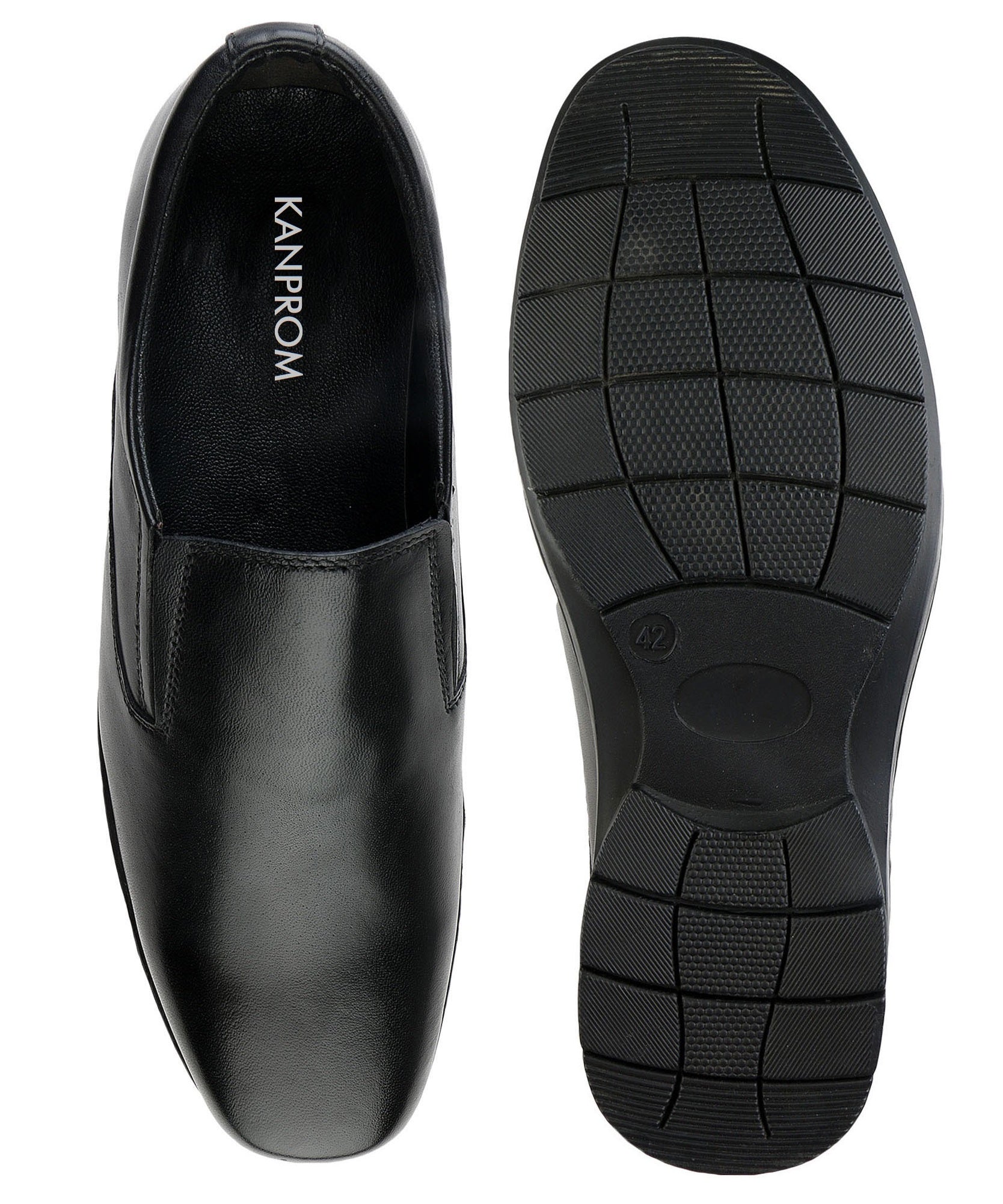 Leather Slip on Formal Shoes without Laces for Men