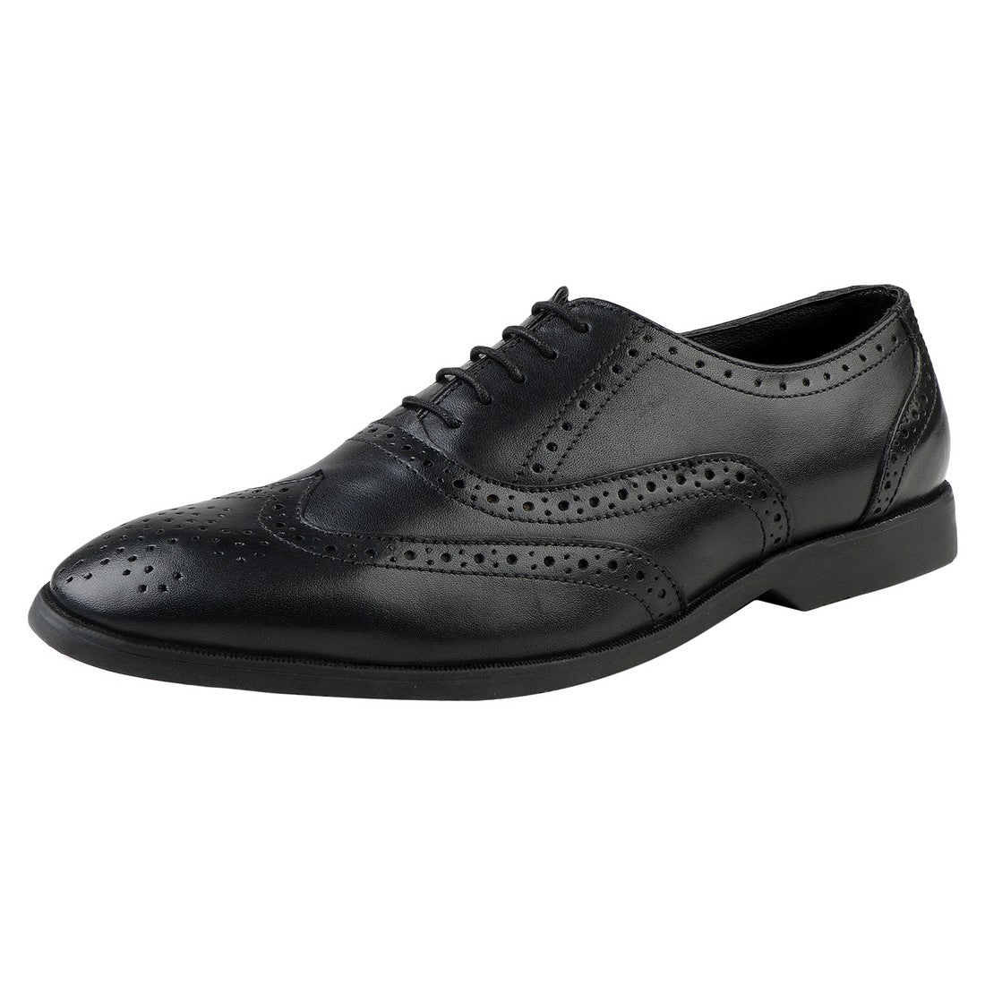 Brogue Formal Genuine Leather Black Shoes For Men