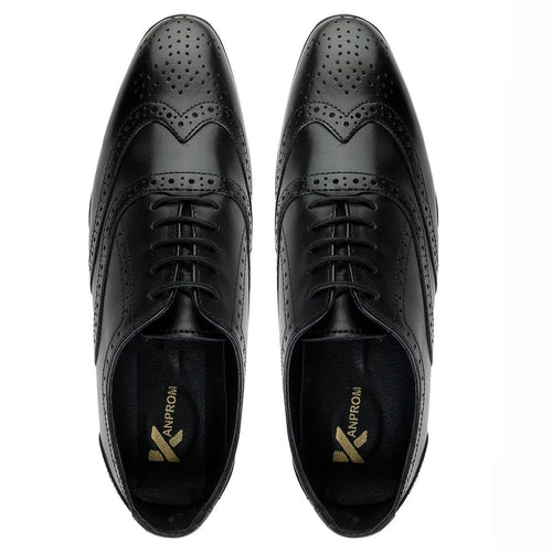 Brogue Formal Genuine Leather Black Shoes For Men