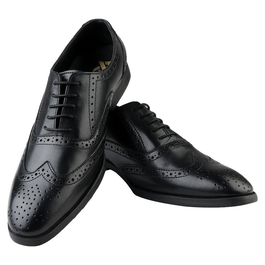 Brogue Formal Genuine Leather Black Shoes For Men