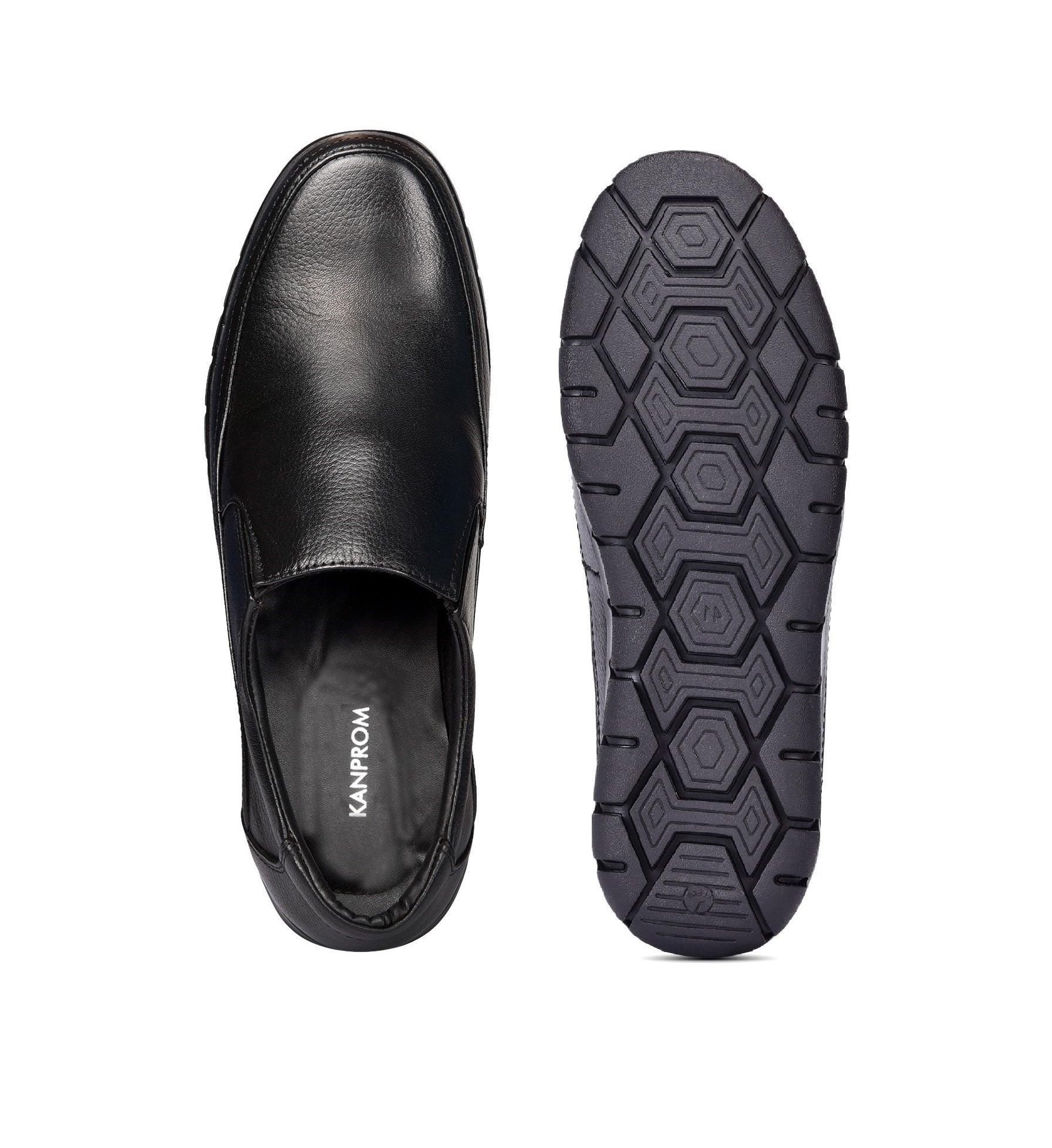 Formal Black Slip on Shoes for Men