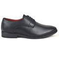 Formal Black Shoes for Men- Round Toe Leather Formal Plain DERBY