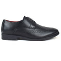 Formal Black Brogue wingtip Shoes for Men- Round Toe Leather Formal DERBY