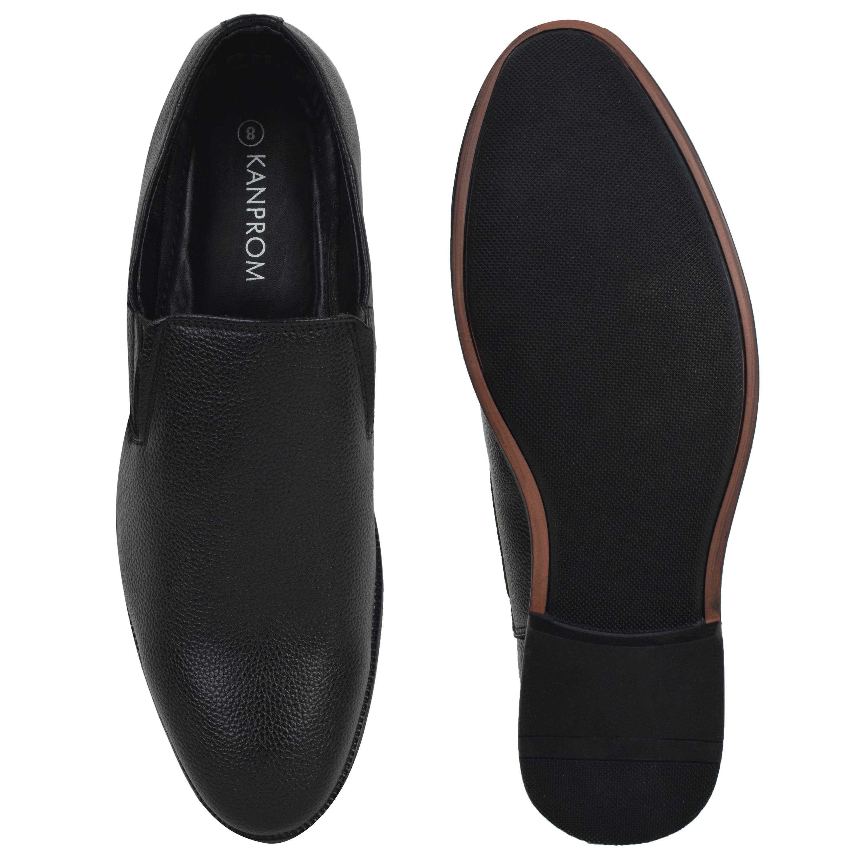 Formal Black Slip on Shoes for Men AARON