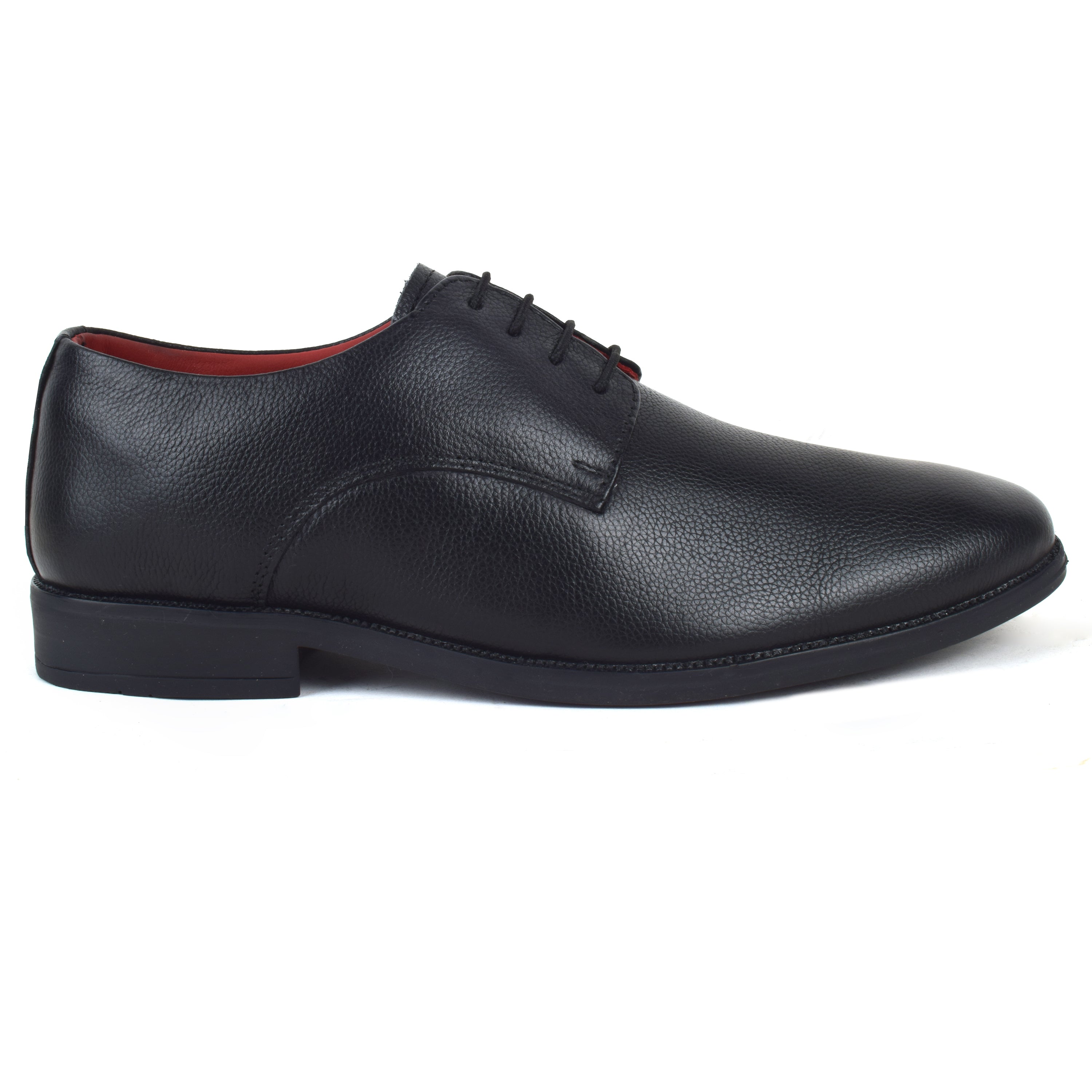 Formal Black Shoes for Men- Round Toe Leather Formal AARON DERBY