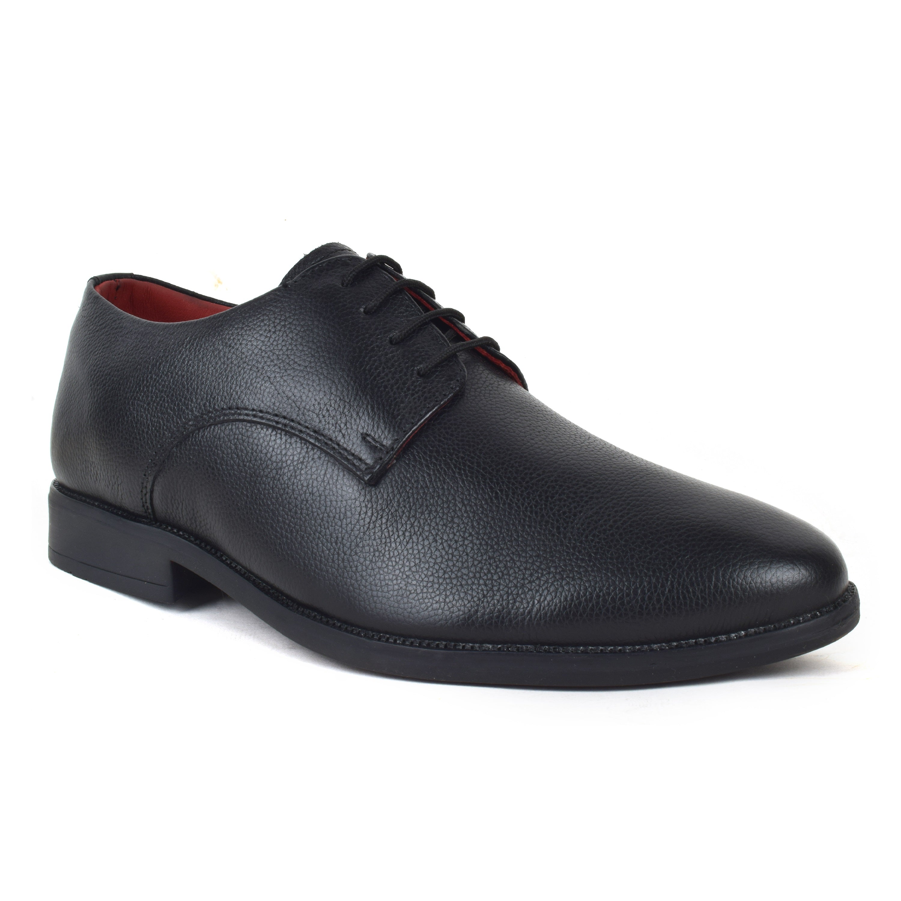 Formal Black Shoes for Men- Round Toe Leather Formal AARON DERBY