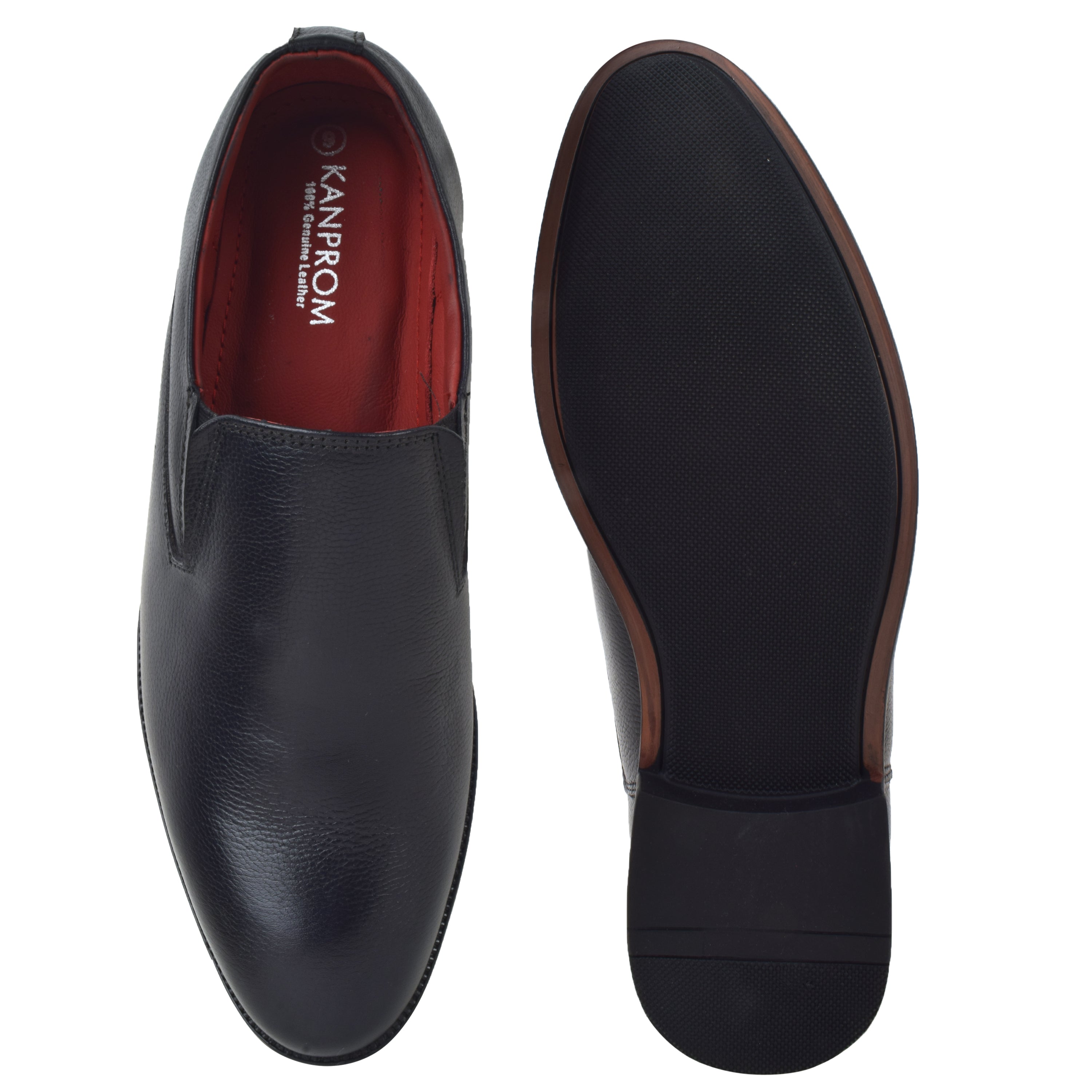Formal Black Slip on Shoes for Men AARON