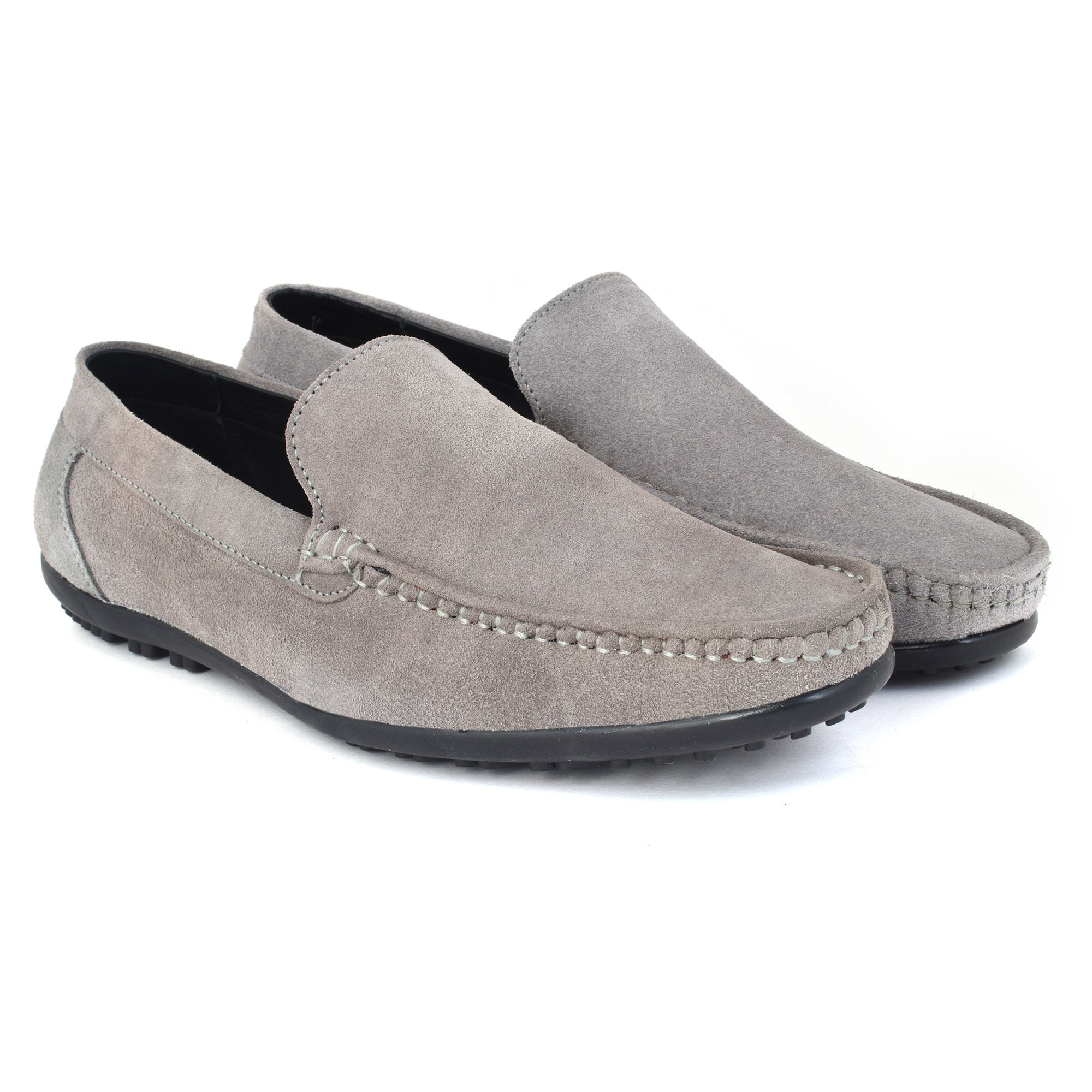 Loafer Suede Leather Grey Slip on Shoes