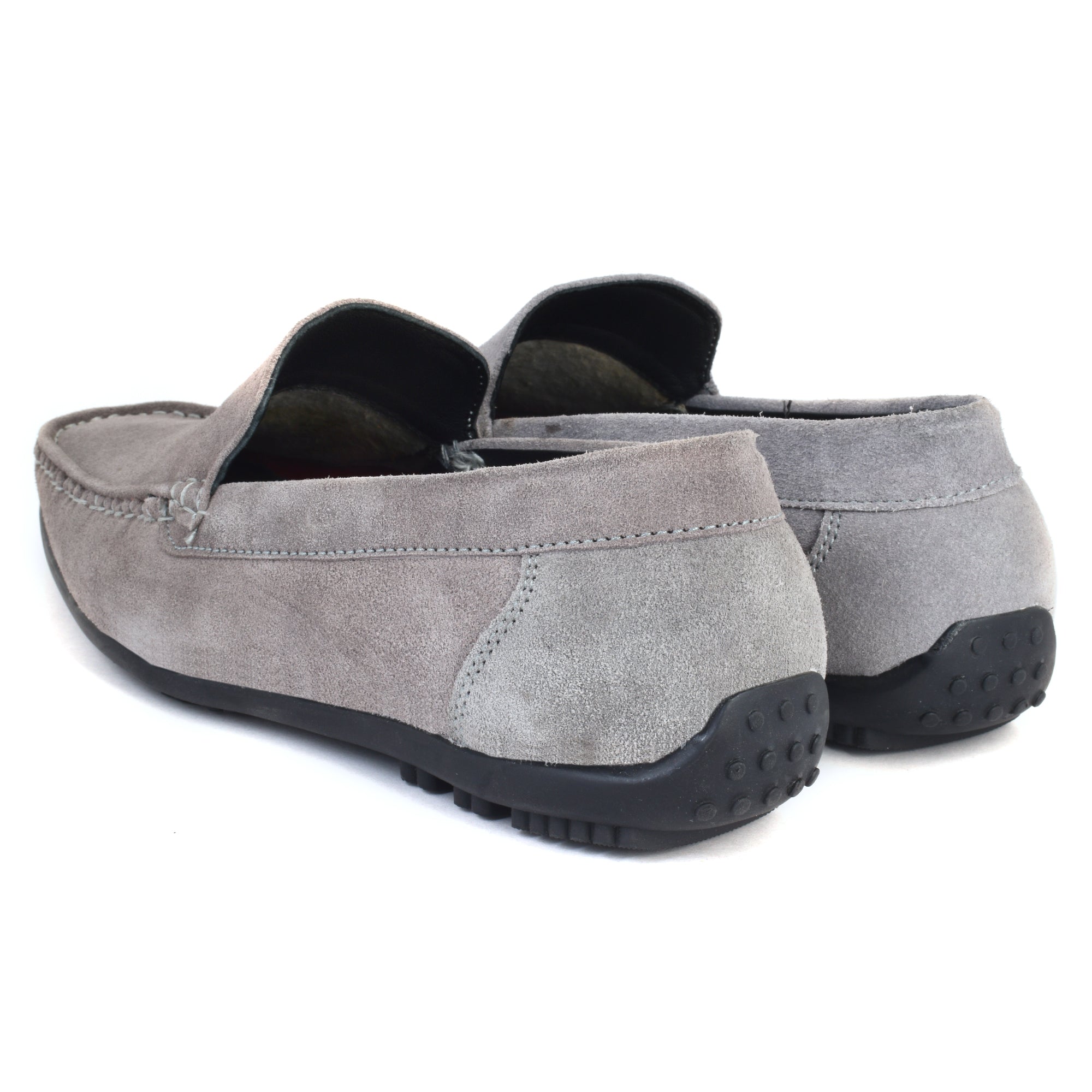Loafer Suede Leather Grey Slip on Shoes