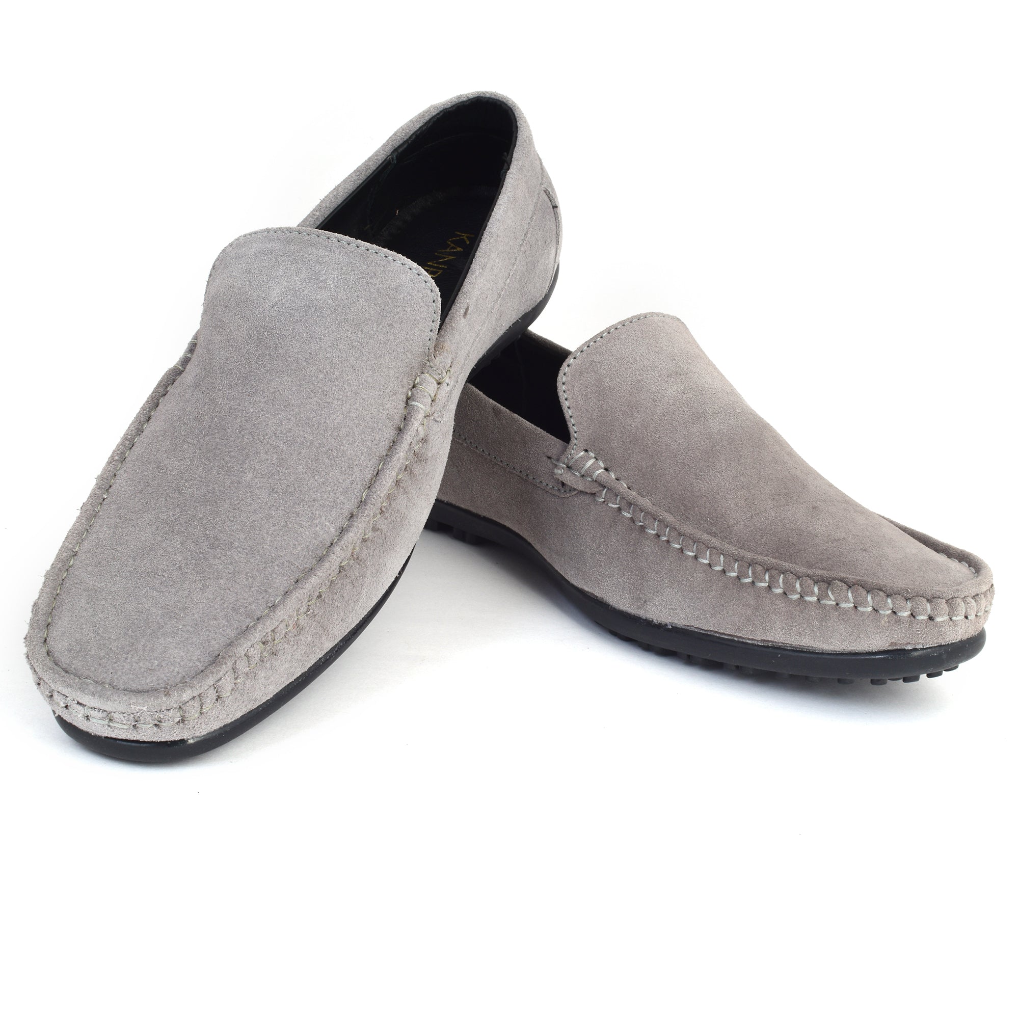 Loafer Suede Leather Grey Slip on Shoes