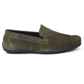 Loafer Suede Leather Olive Green Slip on Shoes