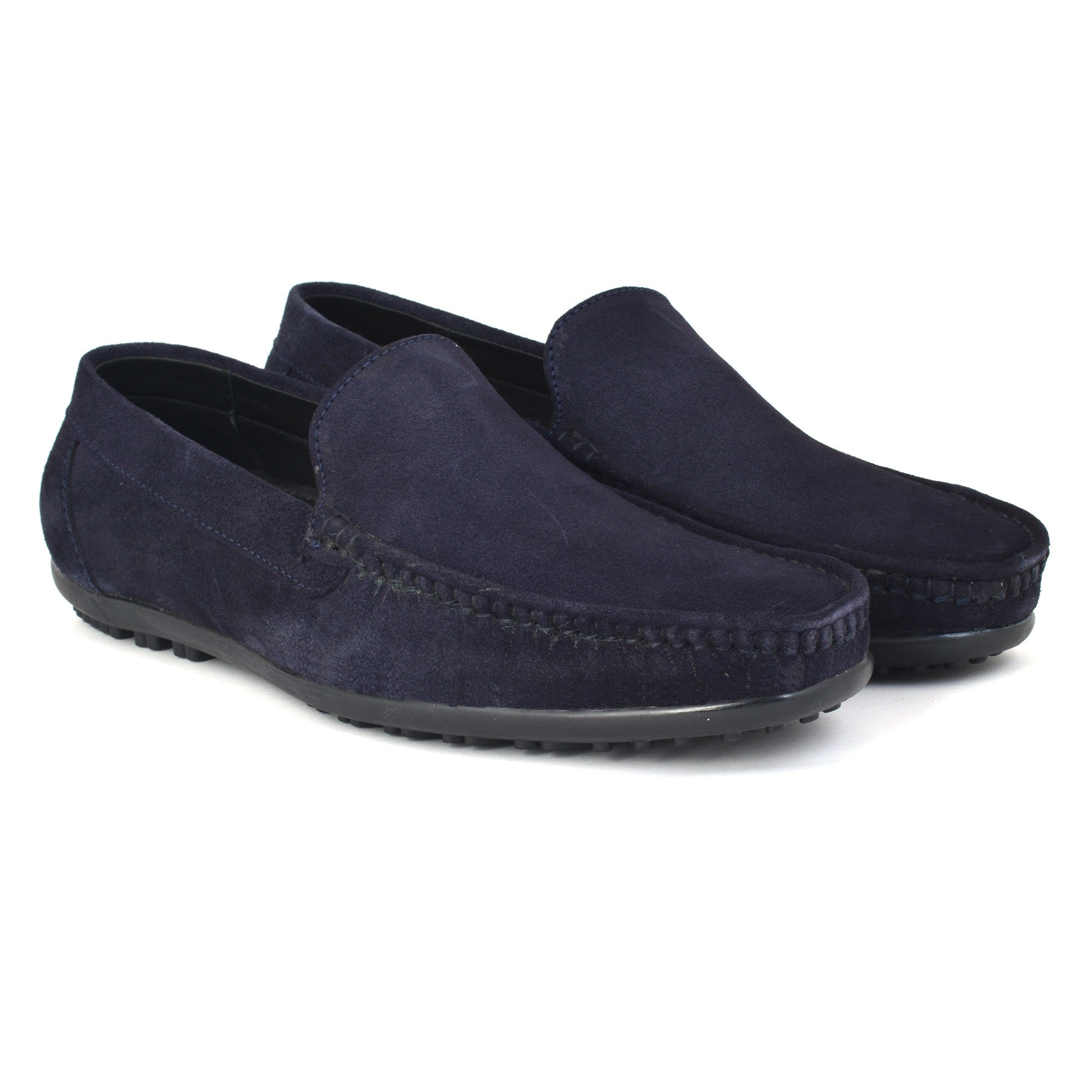Loafer Suede Leather Dark Blue Slip on Shoes