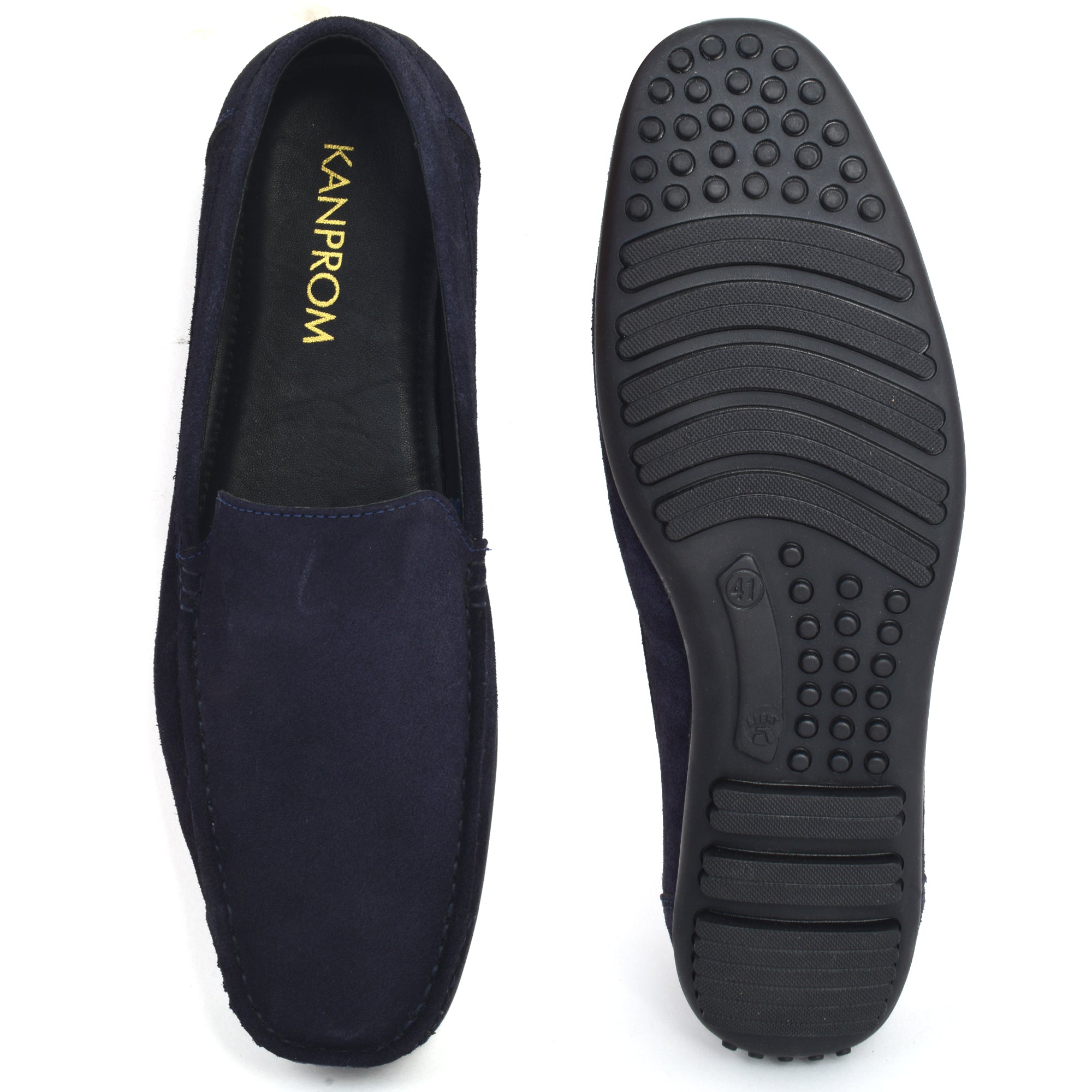 Loafer Suede Leather Dark Blue Slip on Shoes