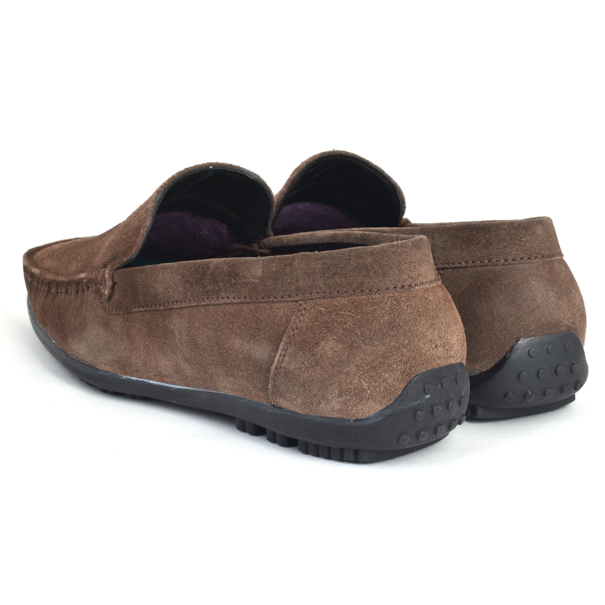Loafer Suede Leather Reddish Brown Slip on Shoes