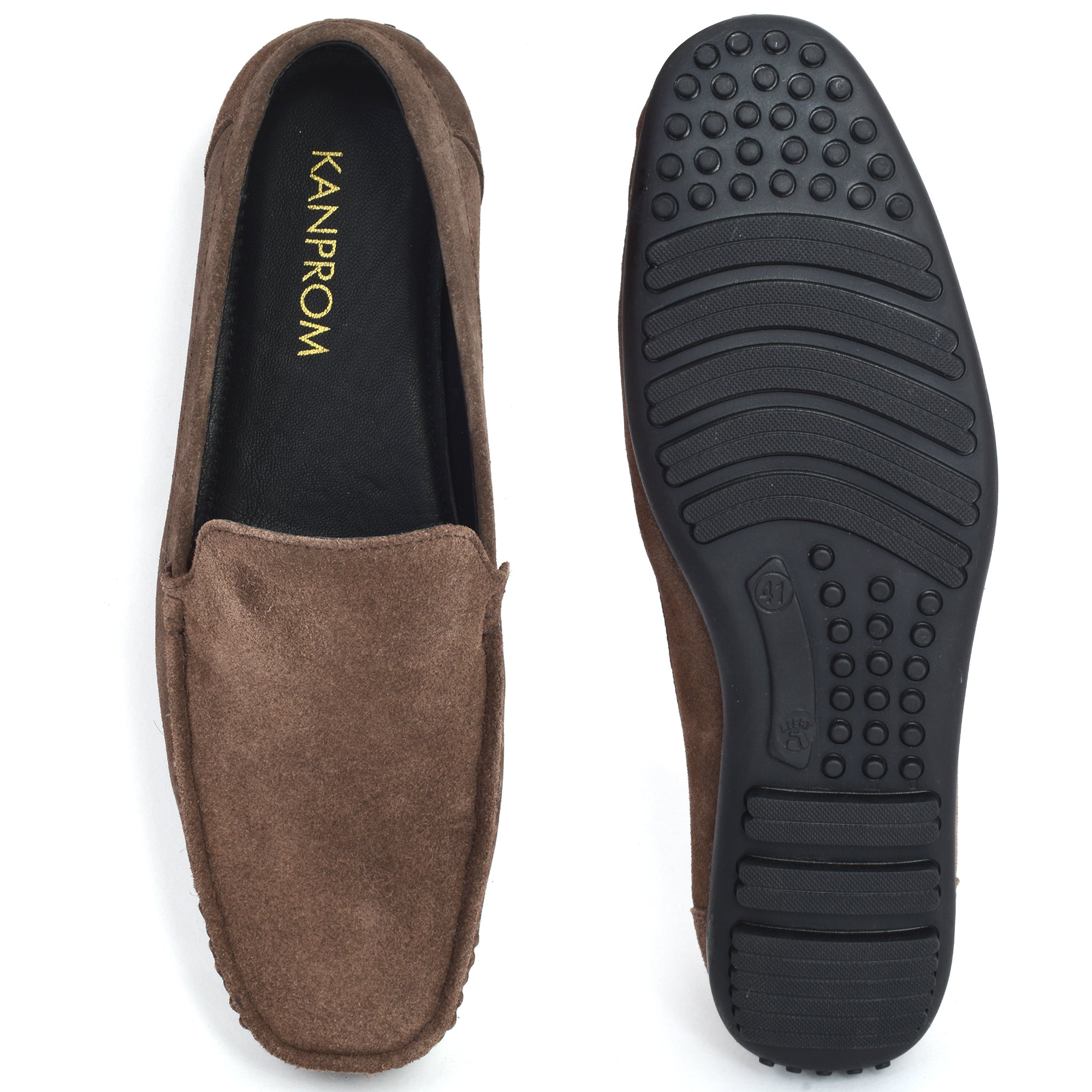 Loafer Suede Leather Reddish Brown Slip on Shoes