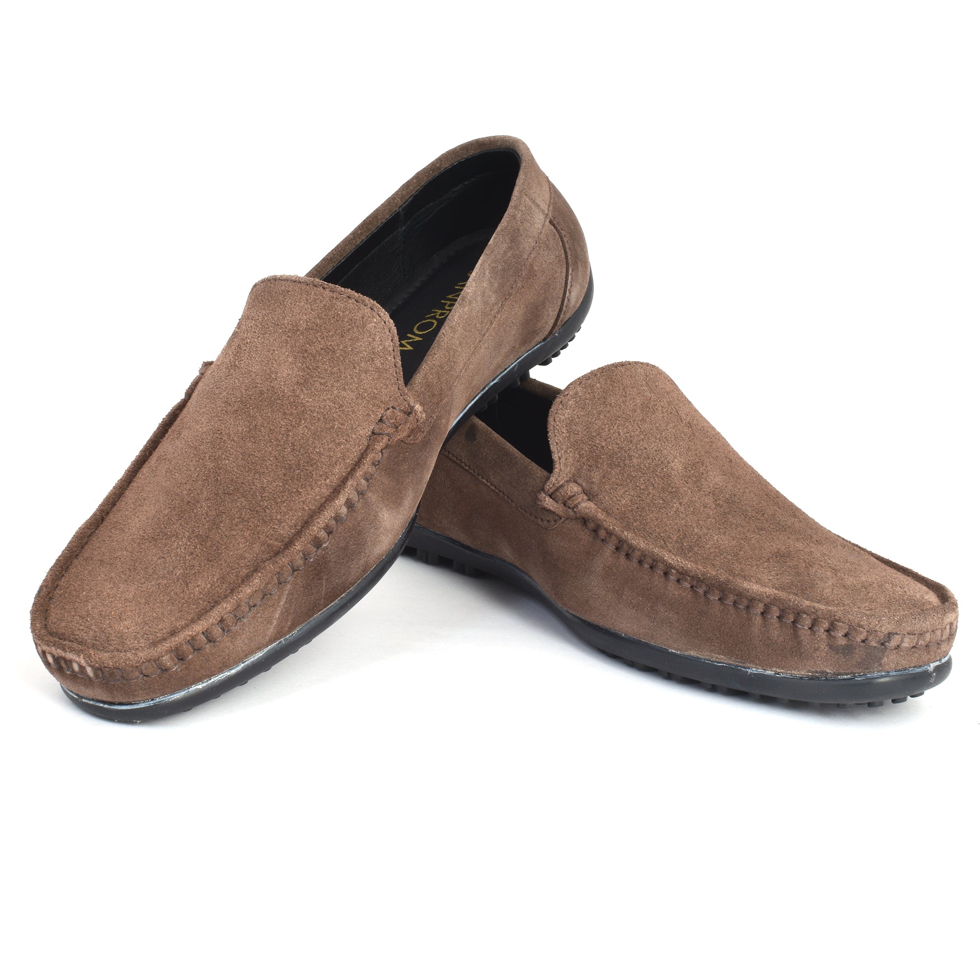 Loafer Suede Leather Reddish Brown Slip on Shoes