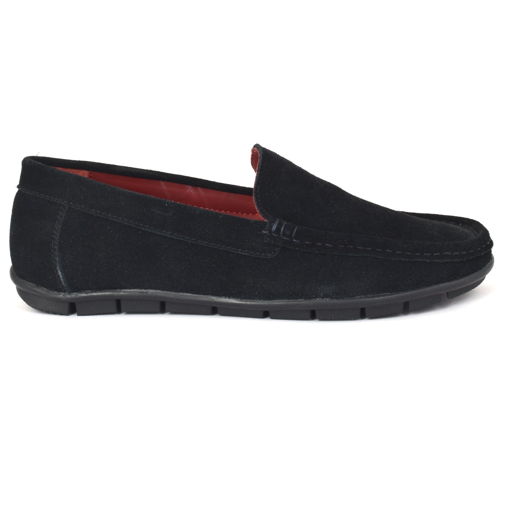 Loafer Suede Leather Dark Gunmetal Slip on Shoes