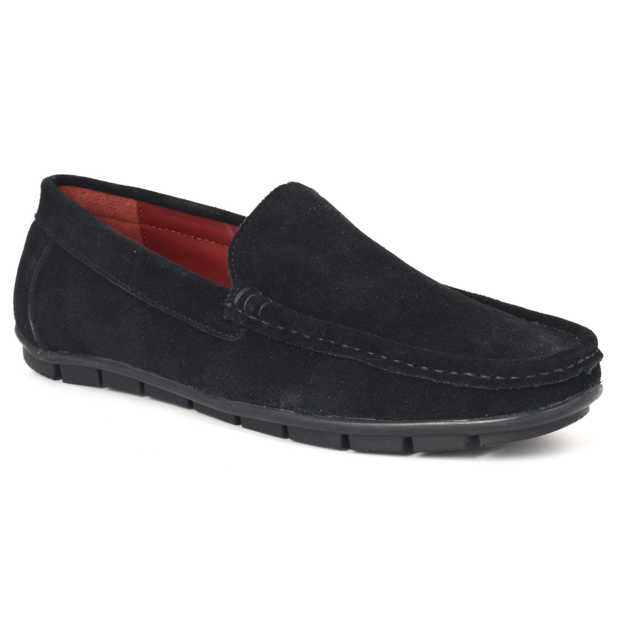 Loafer Suede Leather Dark Gunmetal Slip on Shoes