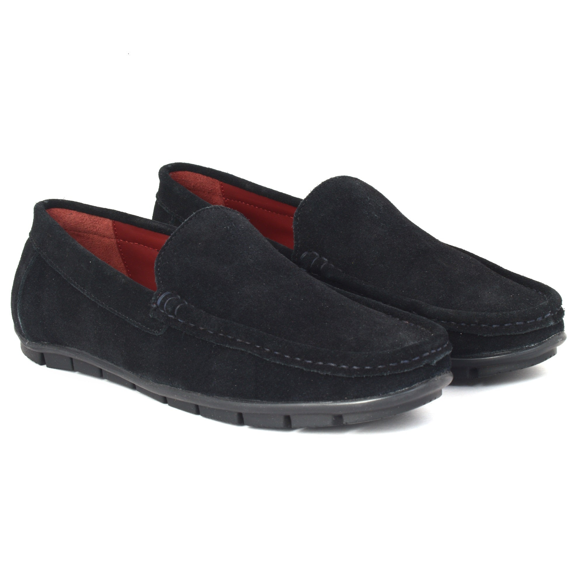 Loafer Suede Leather Dark Gunmetal Slip on Shoes