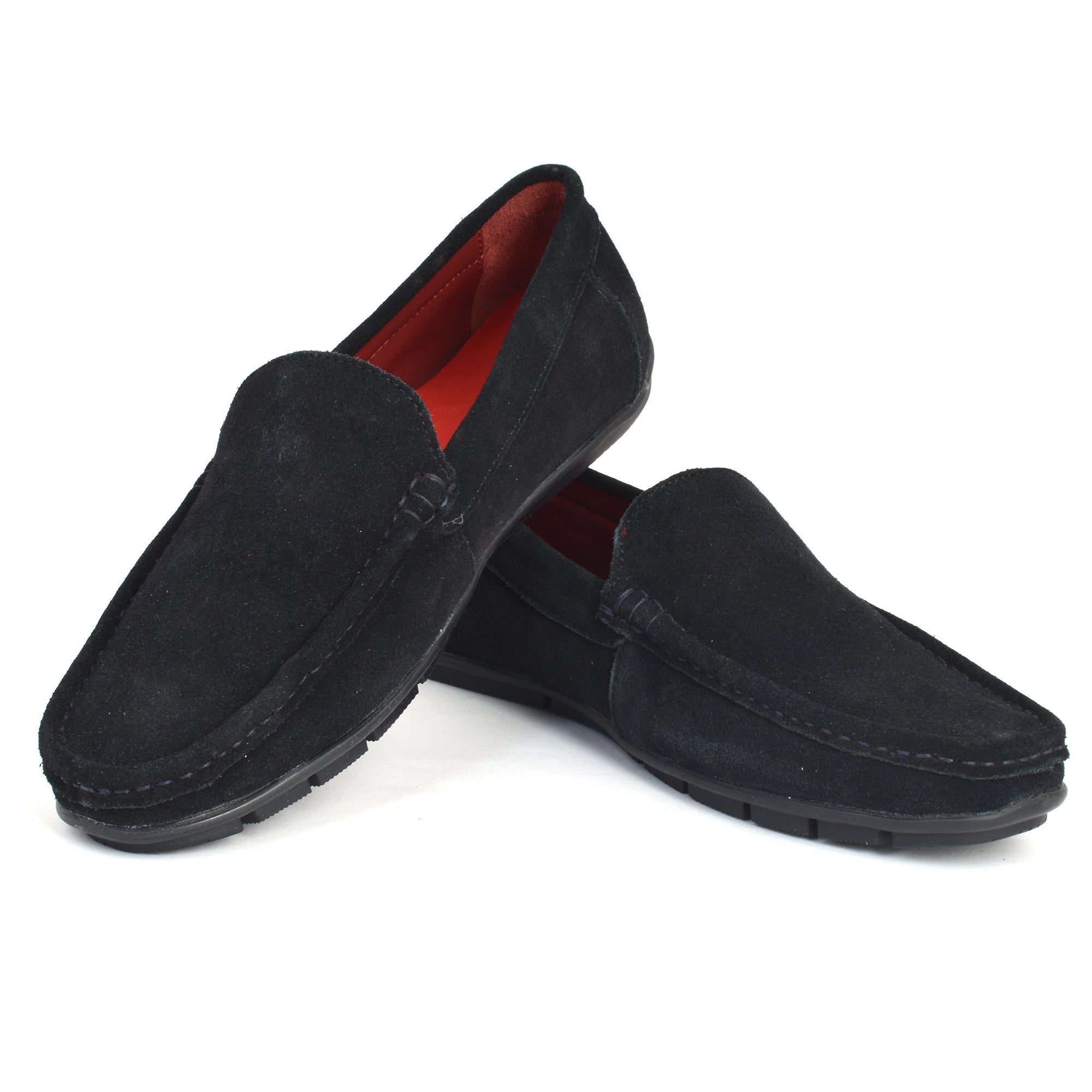 Loafer Suede Leather Dark Gunmetal Slip on Shoes