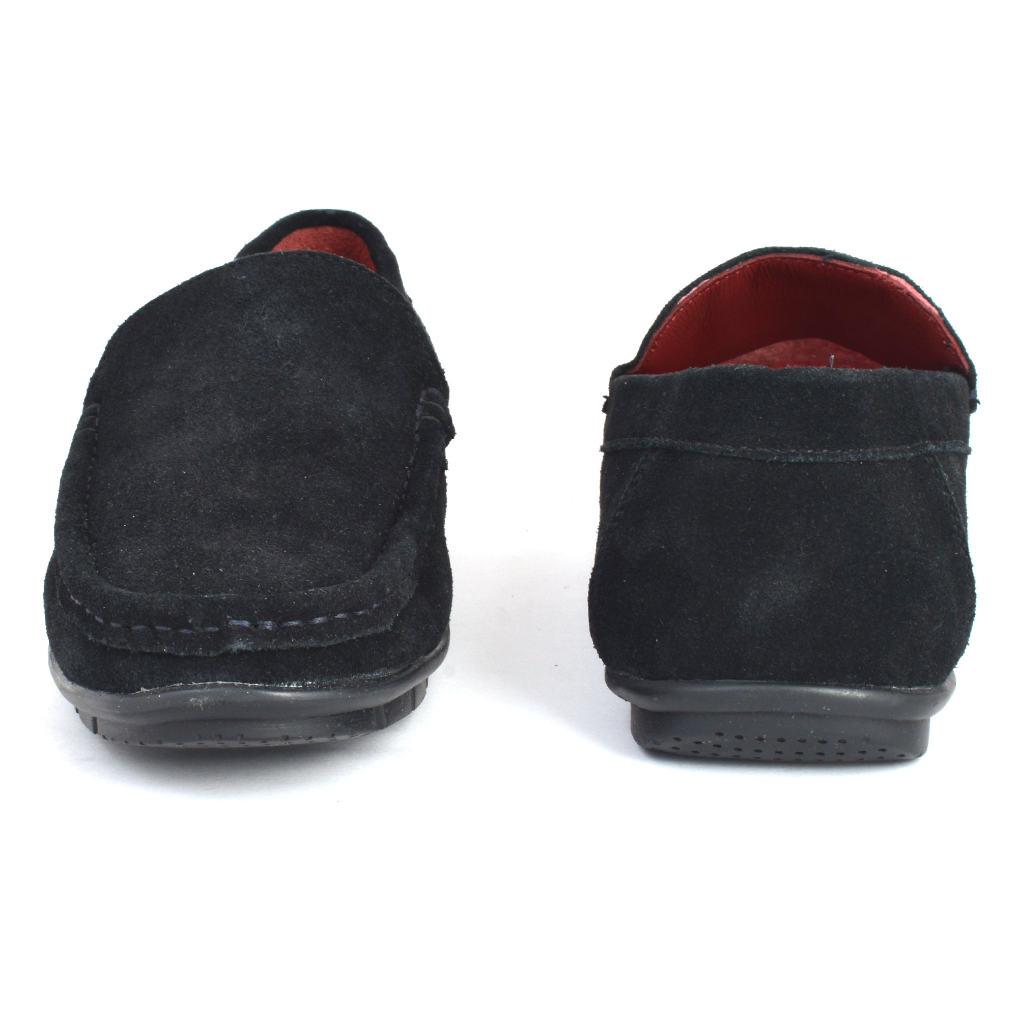 Loafer Suede Leather Dark Gunmetal Slip on Shoes