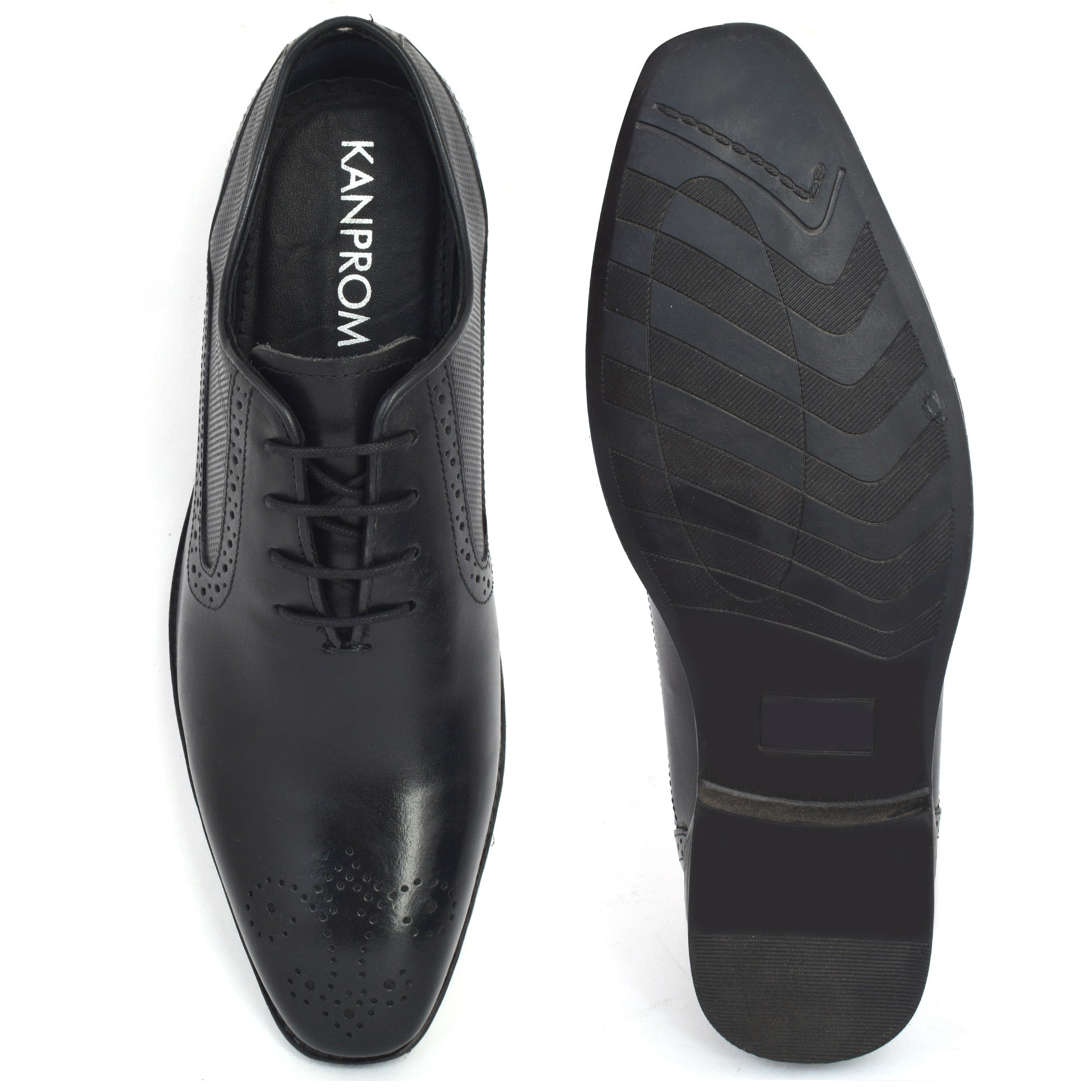 Formal Black Oxford Brogue Shoes for Men - EXECUTIVE PRIDE