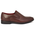 Formal Chocolate Brown Slip on Aaron Shoes for Men