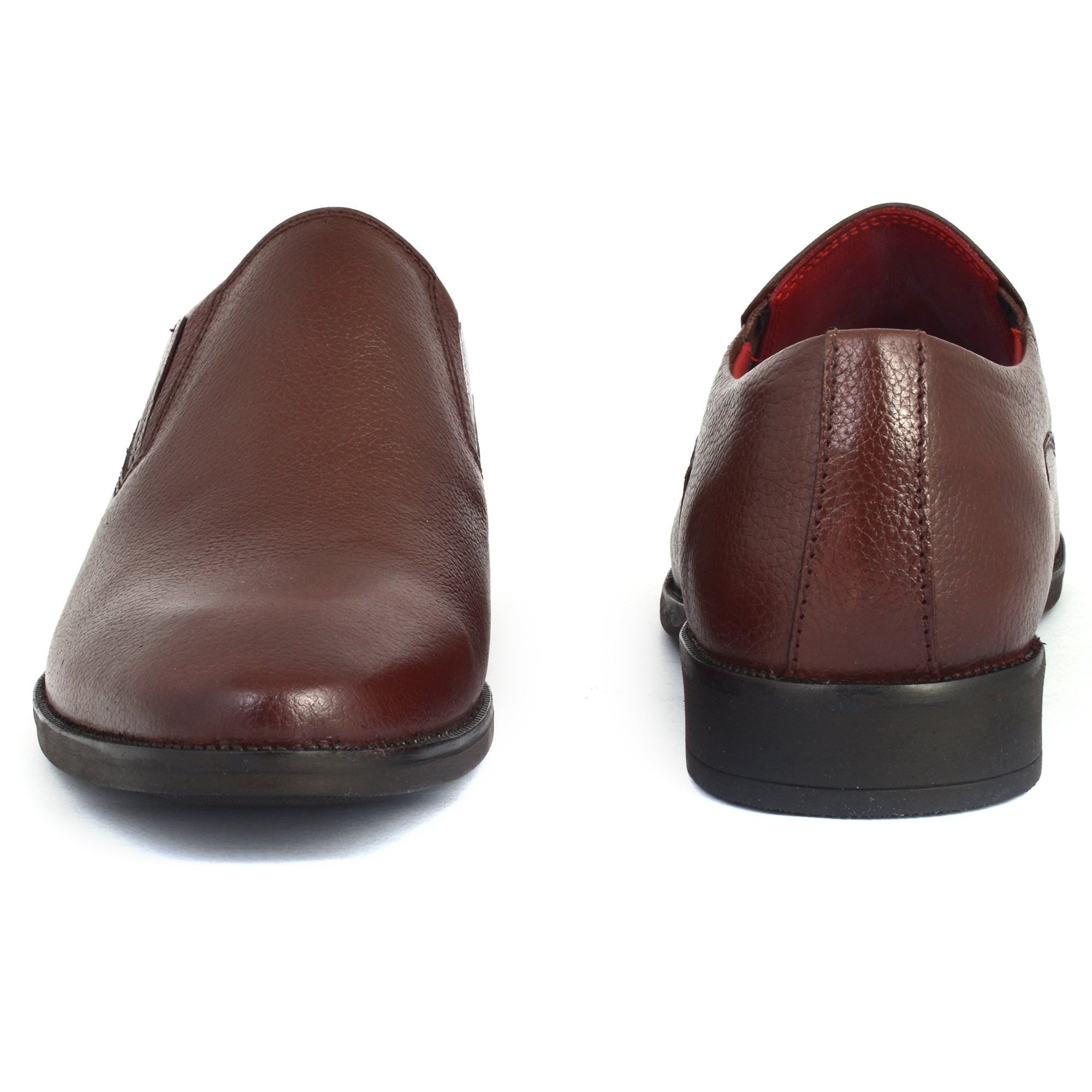 Formal Chocolate Brown Slip on Aaron Shoes for Men