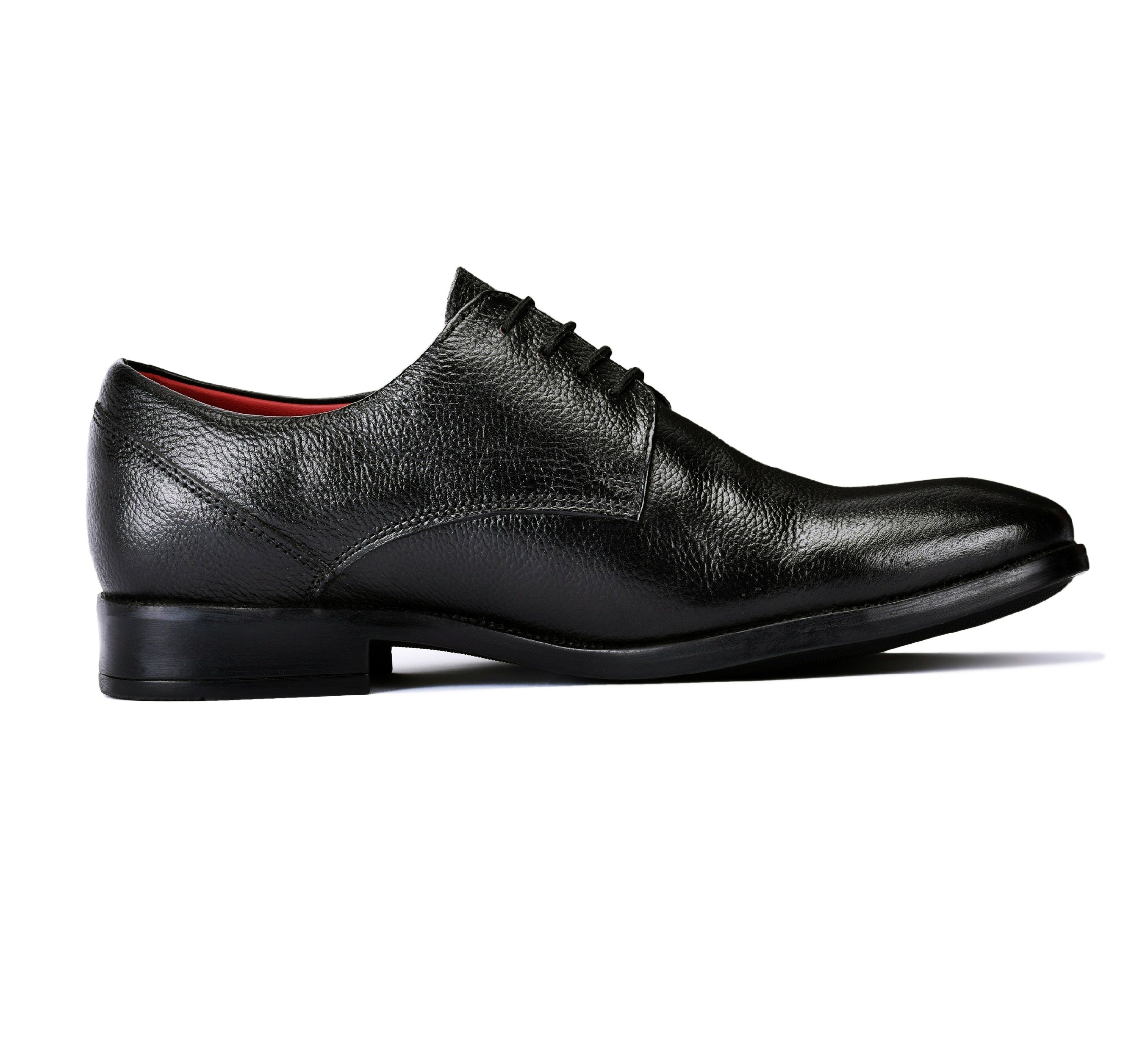 Formal Black Shoes for Men- Round Toe Leather Formal AARON DERBY