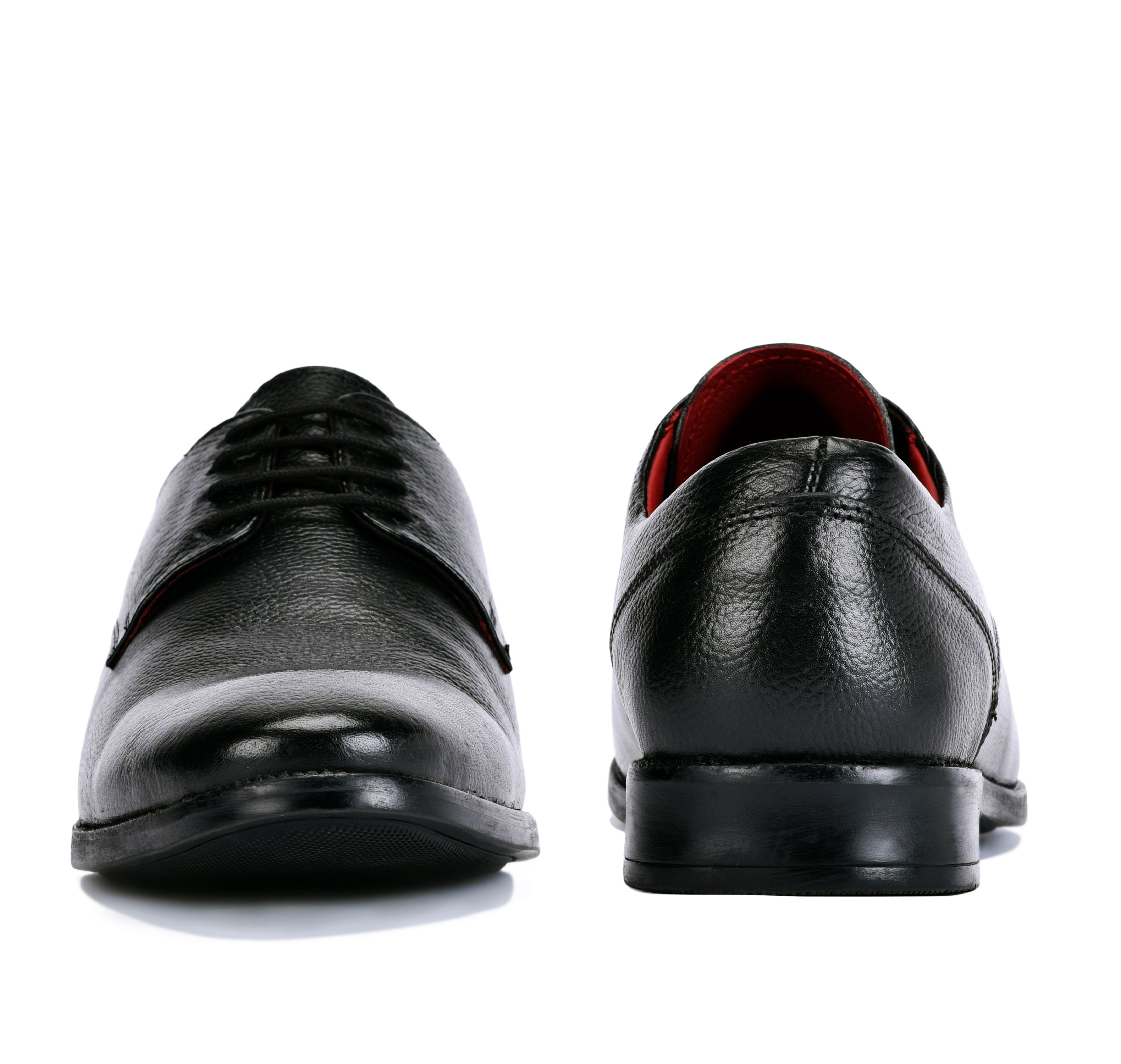 Formal Black Shoes for Men- Round Toe Leather Formal AARON DERBY