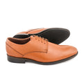 Formal Leather Shoes for Men- Round Toe TAN AARON DERBY